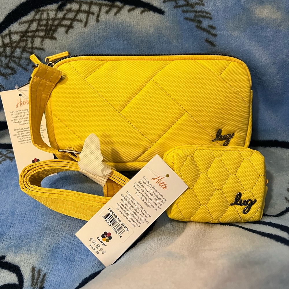 Lug Coupe XL Crossbody and Choo Choo mini in Matte Luxe Banana  Icepop Set